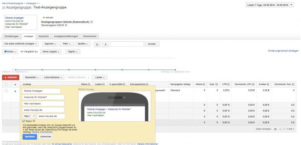 Mobile Adwords